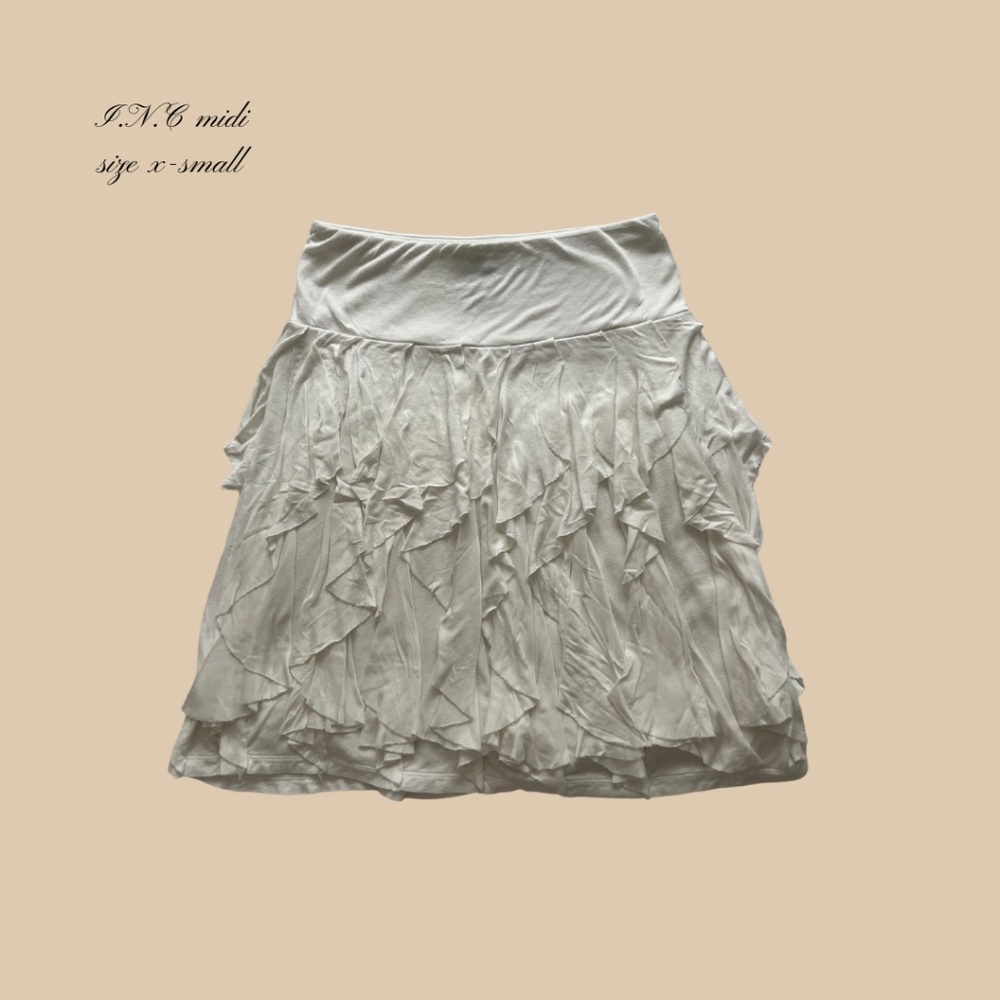 INC vintage ruffled skirt